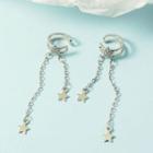 Star Drop Earring 1 Pr - Silver - One Size
