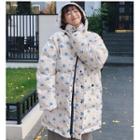Floral Hooded Padded Coat