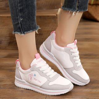 Lace Up Lettering Sneakers