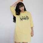 Lettering 3/4 Sleeve Hoodie Dress