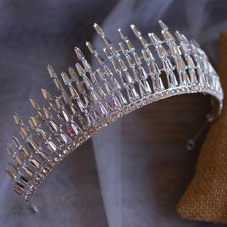 Wedding Faux Crystal Tiara Tiara - White - One Size
