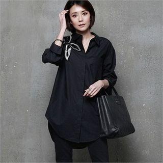 3/-sleeve Embroidered Shirt