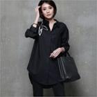 3/-sleeve Embroidered Shirt