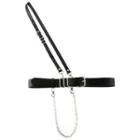 Faux Leather Crossbody Belt Y0016 - Black - One Size