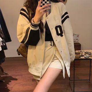 Number Embroidered Baseball Jacket / Skort