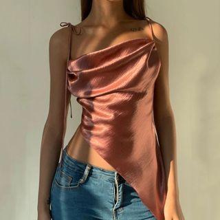 Tie-strap Draped Camisole Top
