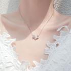 Butterfly Necklace S925 Silver - As Shown In Figure - One Size
