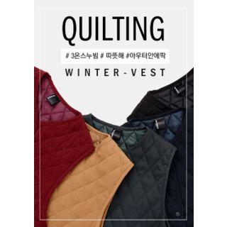 Snap-button Quilted Vest
