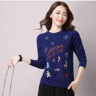 Snowflake Embroidered Sweater