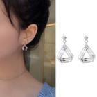 925 Sterling Silver Triangle Dangle Earring Silver - One Size
