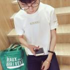 Letter Embroidered T-shirt