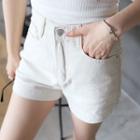 Mid-rise Textured Shorts