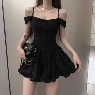 Double Strap Mini A-line Dress