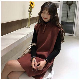 Sleeveless Polo A-line Mini Dress