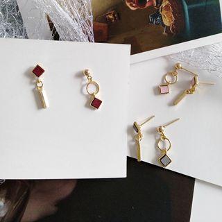 Asymmetric Square Drop Earring