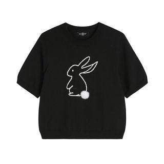 Rabbit Jacquard Knit Top