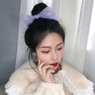 Bow-accent Chiffon Hair Tie