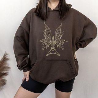 Butterfly Print Zip-up Hoodie (various Designs)