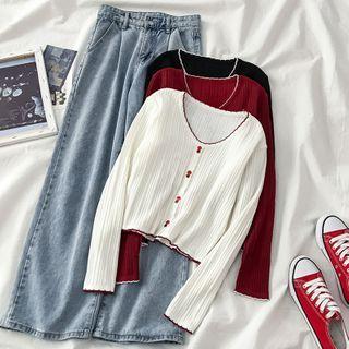 Knit Top / Wide-leg Jeans