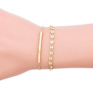 Alloy Bar & Disc Layered Bracelet