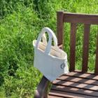 Letter Canvas Tote Bag Ivory - One Size
