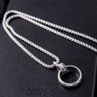 Stainless Steel Hoop Pendant Necklace As Shown In Figure - One Size