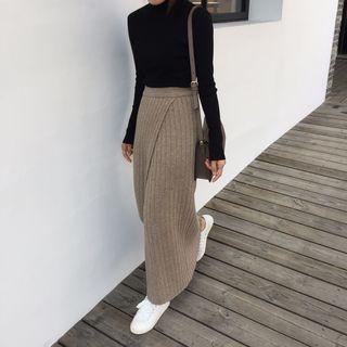 Knit Maxi Straight-fit Skirt