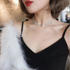 Zigzag Rhinestone Choker
