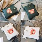 Faux-leather Bear Cross Bag
