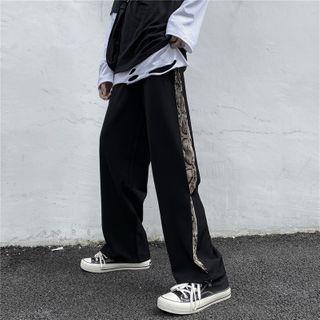 Snake Print Wide Leg Pants