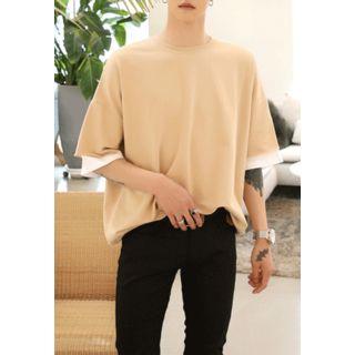 Layered-sleeve Oversized T-shirt