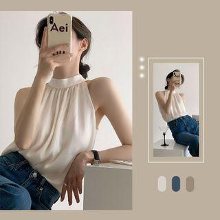 Halter Neck Chiffon Tank Top