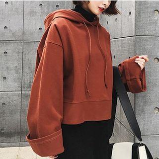 Set: Plain Hoodie + Fringed Midi A-line Skirt