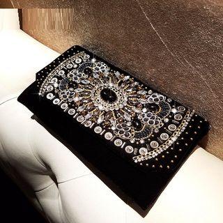 Rhinestone Accent Clutch