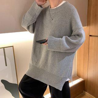 Long Sleeve Round Neck Plain Sweater