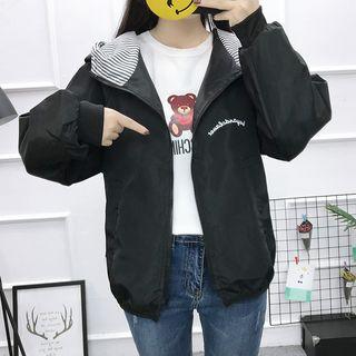Heart Print Hooded Jacket