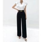 Frill-trim Mock Two Piece Jumpsuit