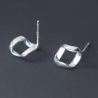 Twisted Sterling Silver Earring 1 Pair - S925 Silver - Silver - One Size