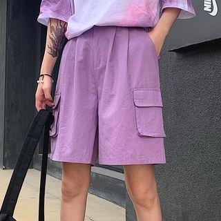 Pocketed Shorts Purple - One Size