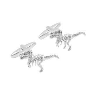 Fashionable Personality Dinosaur Cufflinks Silver - One Size