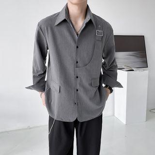 Mock Two-piece Buckled Shirt