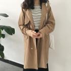 Double-breasted Lapel Long Jacket