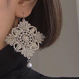 Faux Pearl Crochet Earring