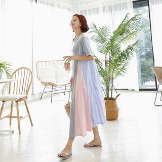 Stripe-back Maxi T-shirt Dress