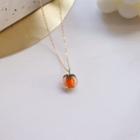 Orange Pendant Alloy Necklace 1 Piece - Necklace - Orange - Tangerine - One Size
