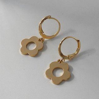 Flower Drop Earring 1 Pair - A-540 - Gold - One Size