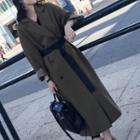 Long Tie-waist Double-breasted Trench Coat