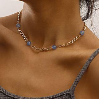 Glass Bead Alloy Choker