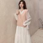 Long-sleeve A-line Dress / Vest