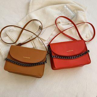 Chain Pu Leather Crossbody Bag